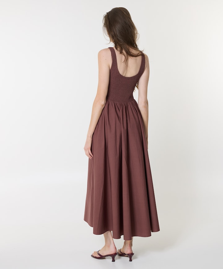 Dames jurk brique