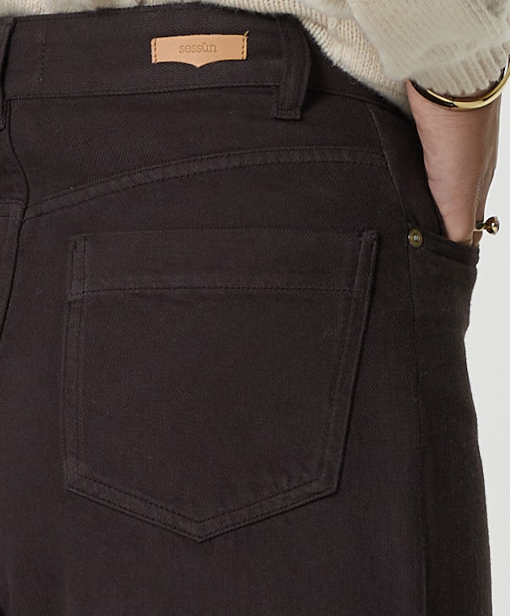 Dalt dames jeans bruin