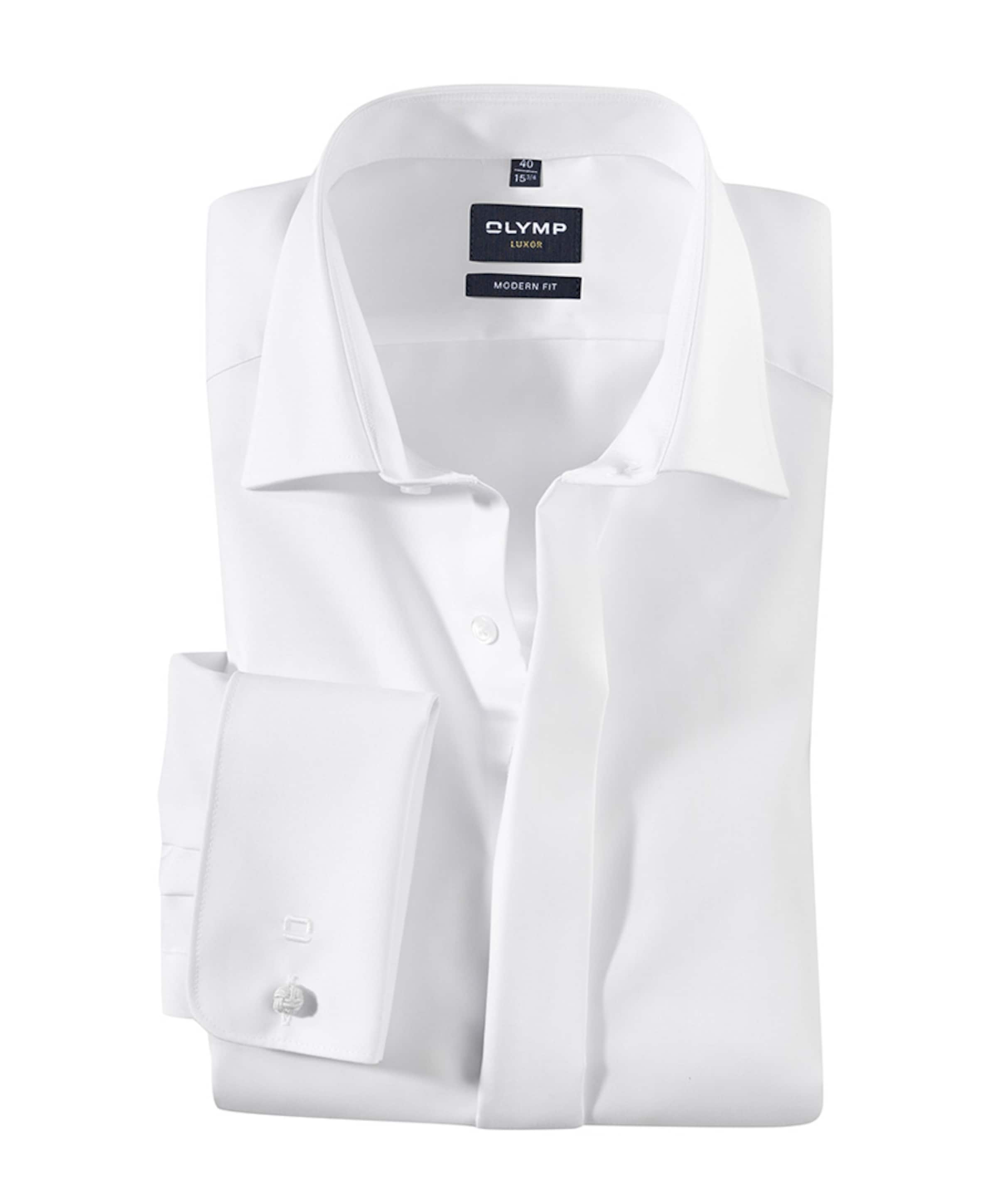 Heren smoking overhemd wit