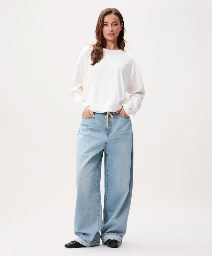 Dames longsleeve ecru
