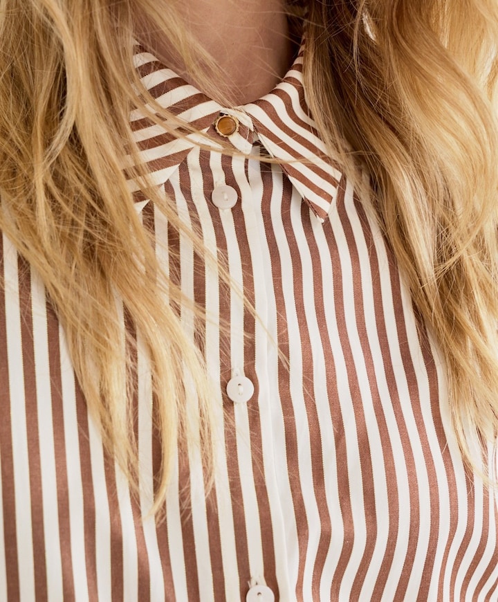 Dames blouse bruin