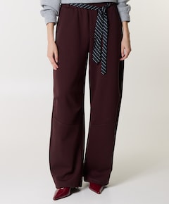 Maxi Split Tie Tall dames broek bordeaux