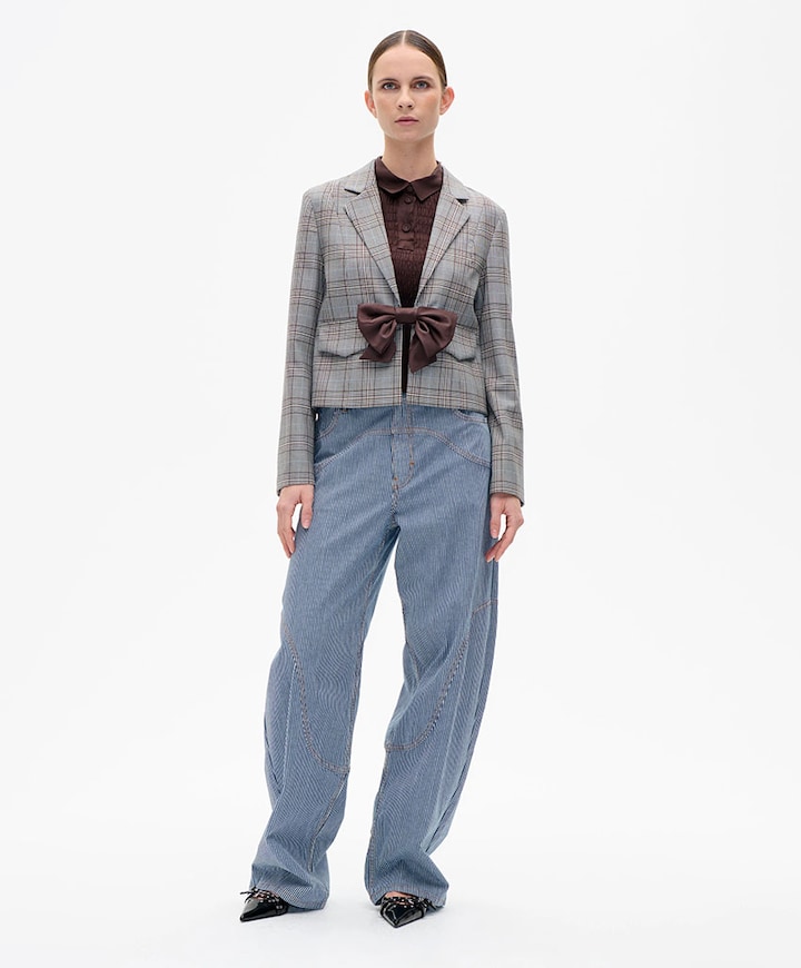 Dames blazer grijs