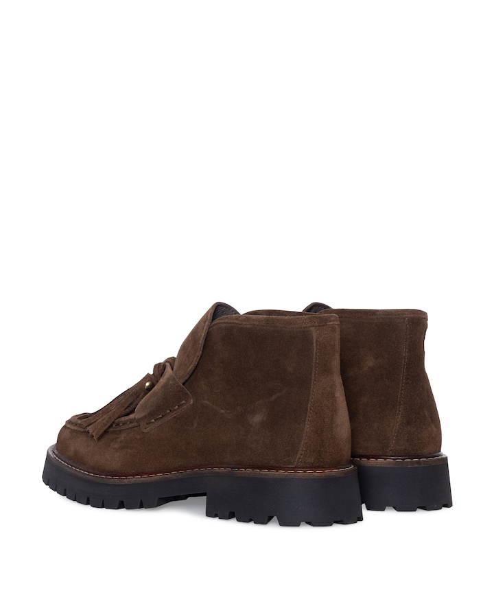 Aosta Tassel dames enkellaarzen bruin