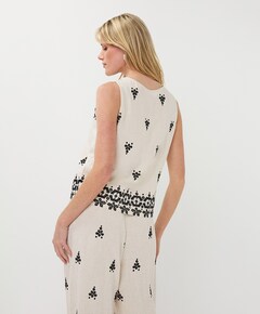 Dames top ecru