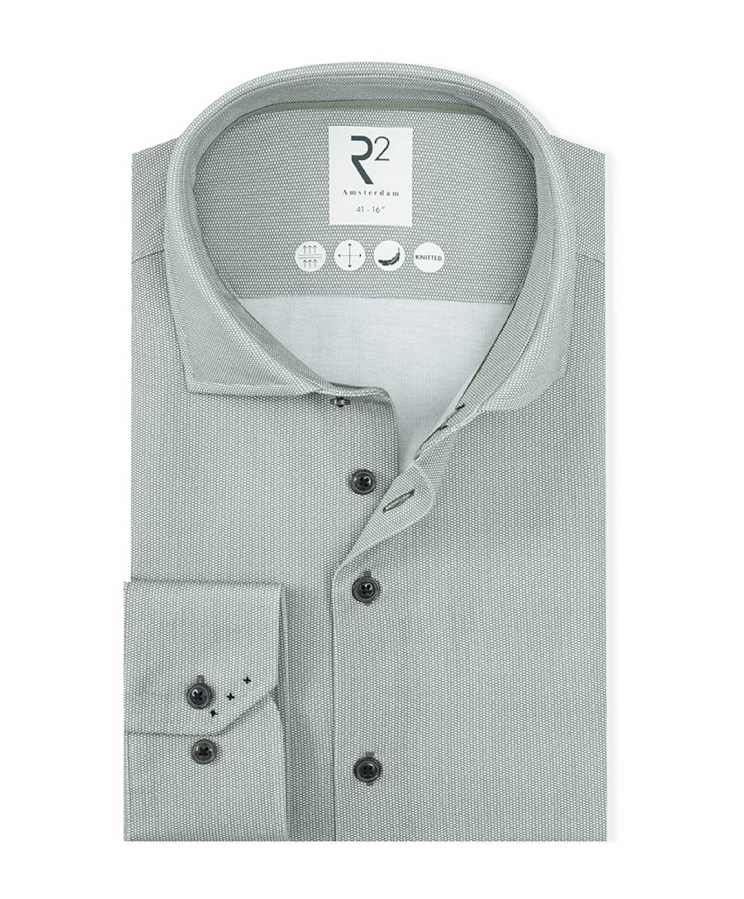 Heren overhemd extra lange mouw groen