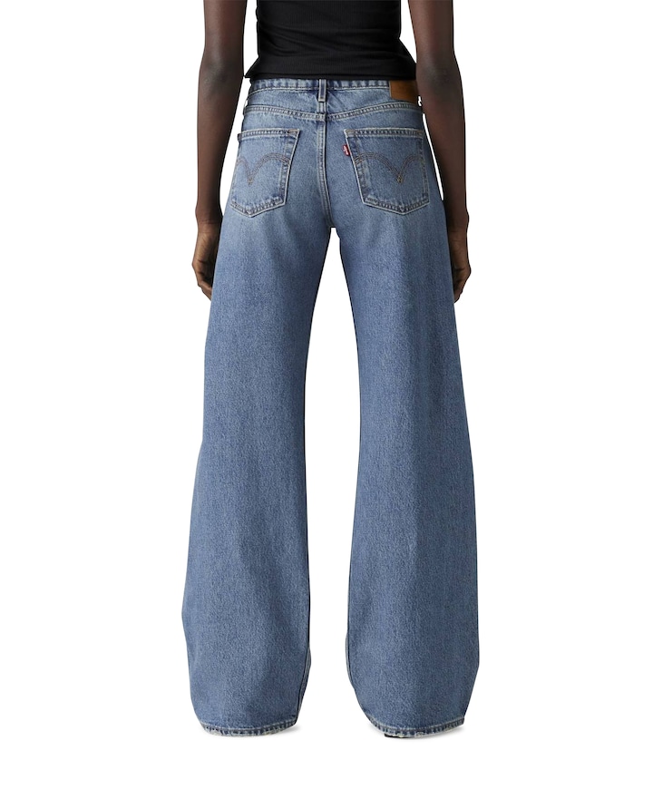 Low loose dames jeans blauw