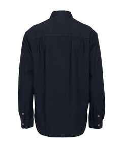 Heren overhemd lange mouw blauw