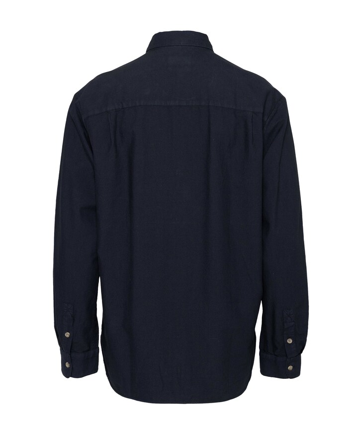 Heren overhemd lange mouw blauw