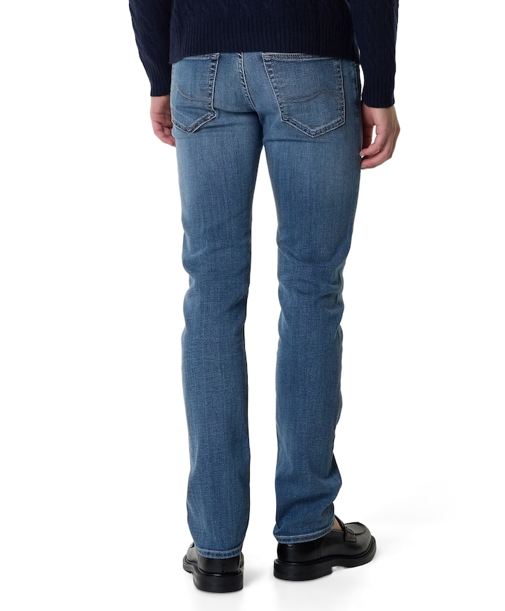 Nick Slim 5 pkt heren jeans blauw