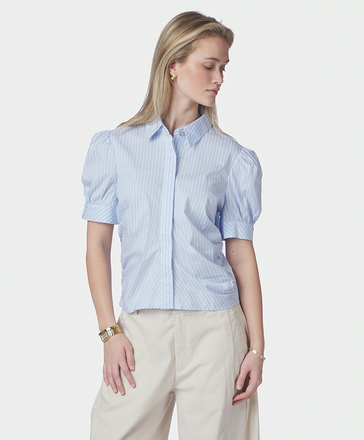 Dames blouse blauw