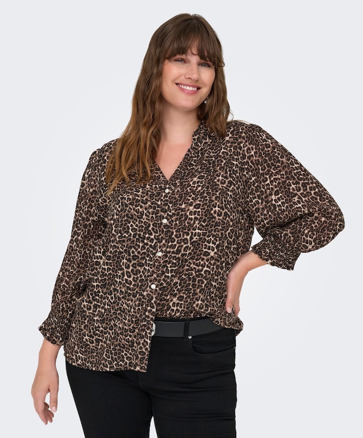 Dames blouse bruin