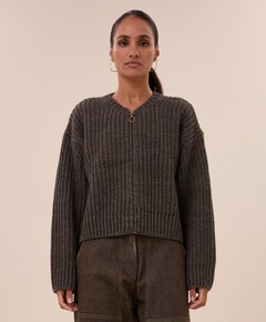 Dames vest bruin