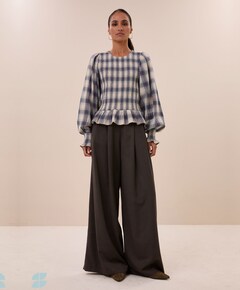 Dames blouse blauw