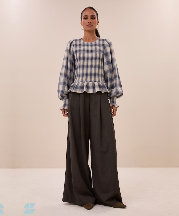 Dames blouse blauw