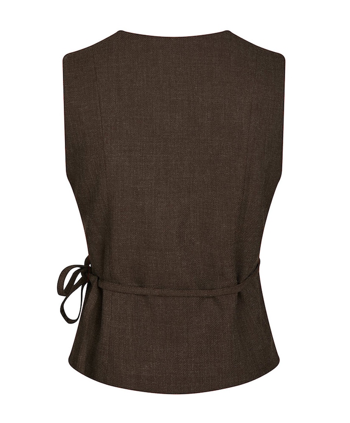 Dames gilet bruin