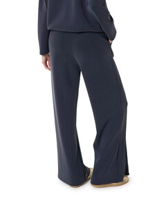 Regular length with straight wide leg broek grijs