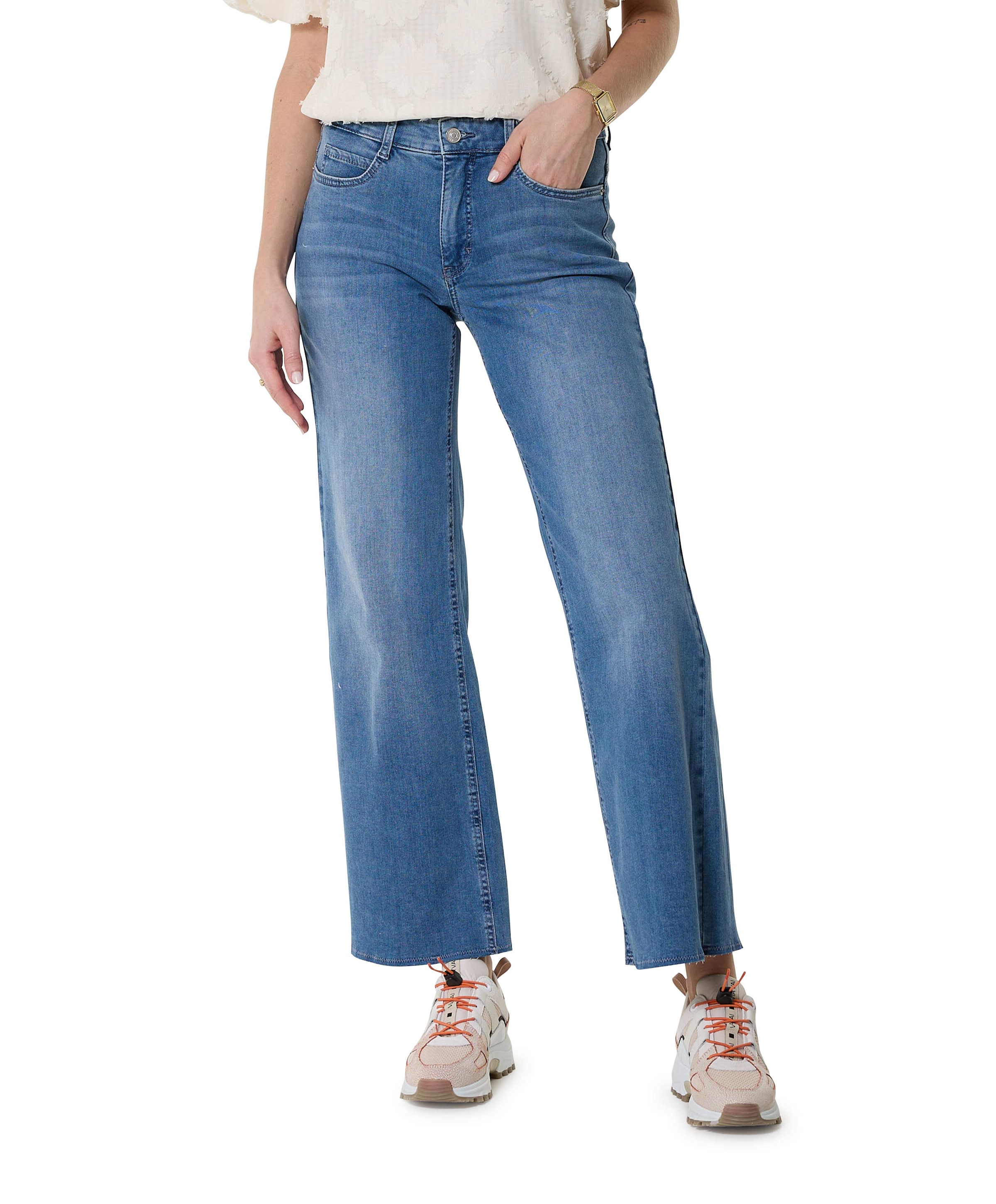WIDE dames jeans blauw
