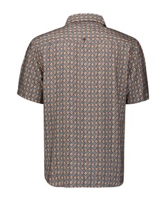 Heren overhemd korte mouw blauw