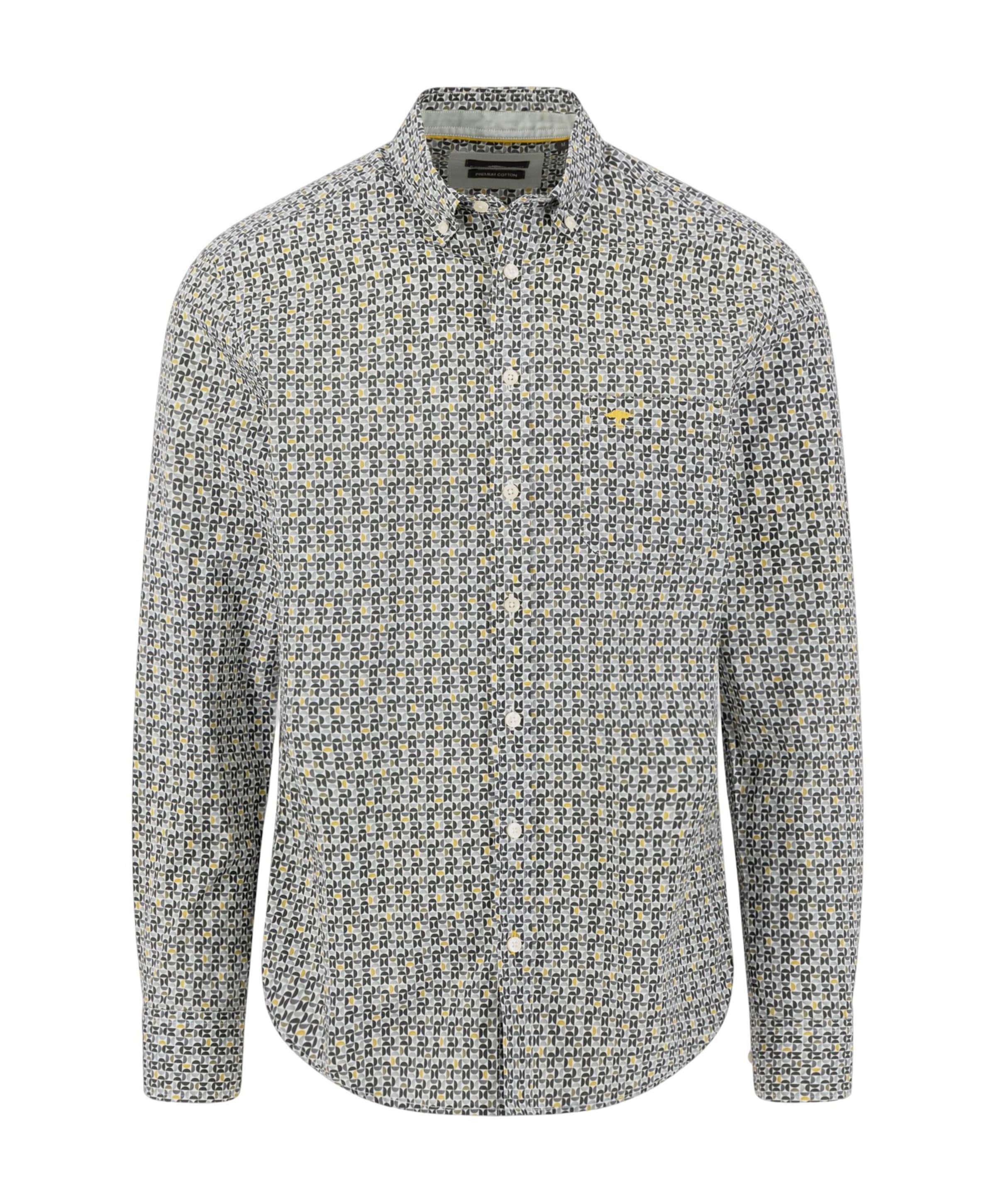 Heren overhemd lange mouw beige