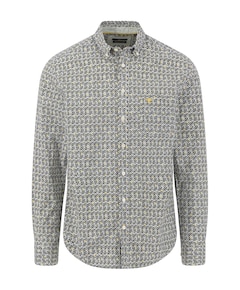 Heren overhemd lange mouw beige