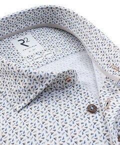 Heren overhemd lange mouw beige