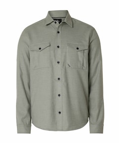 Heren overhemd lange mouw grijs