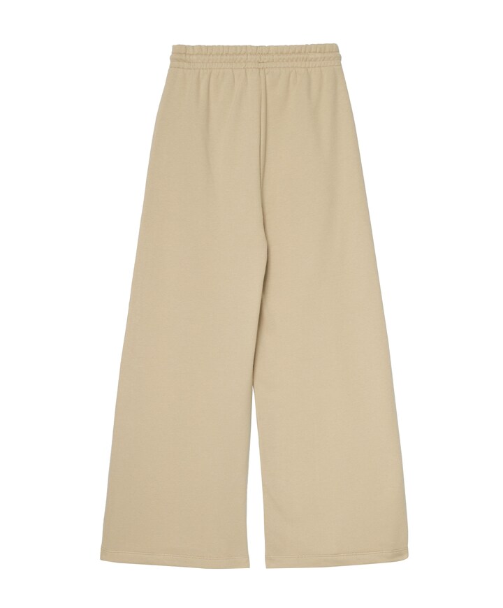 CK LOGO WIDE LEG SWEAT broek beige