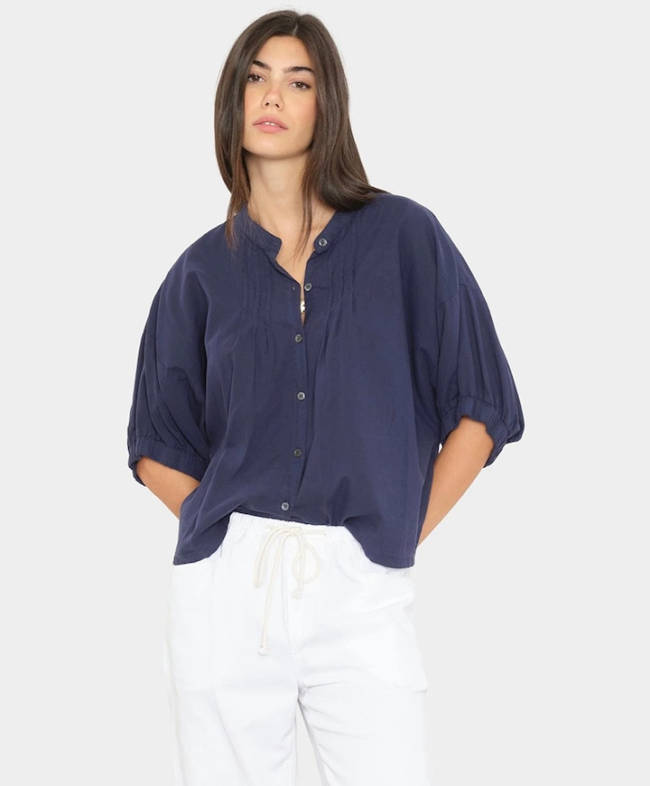 Dames blouse blauw