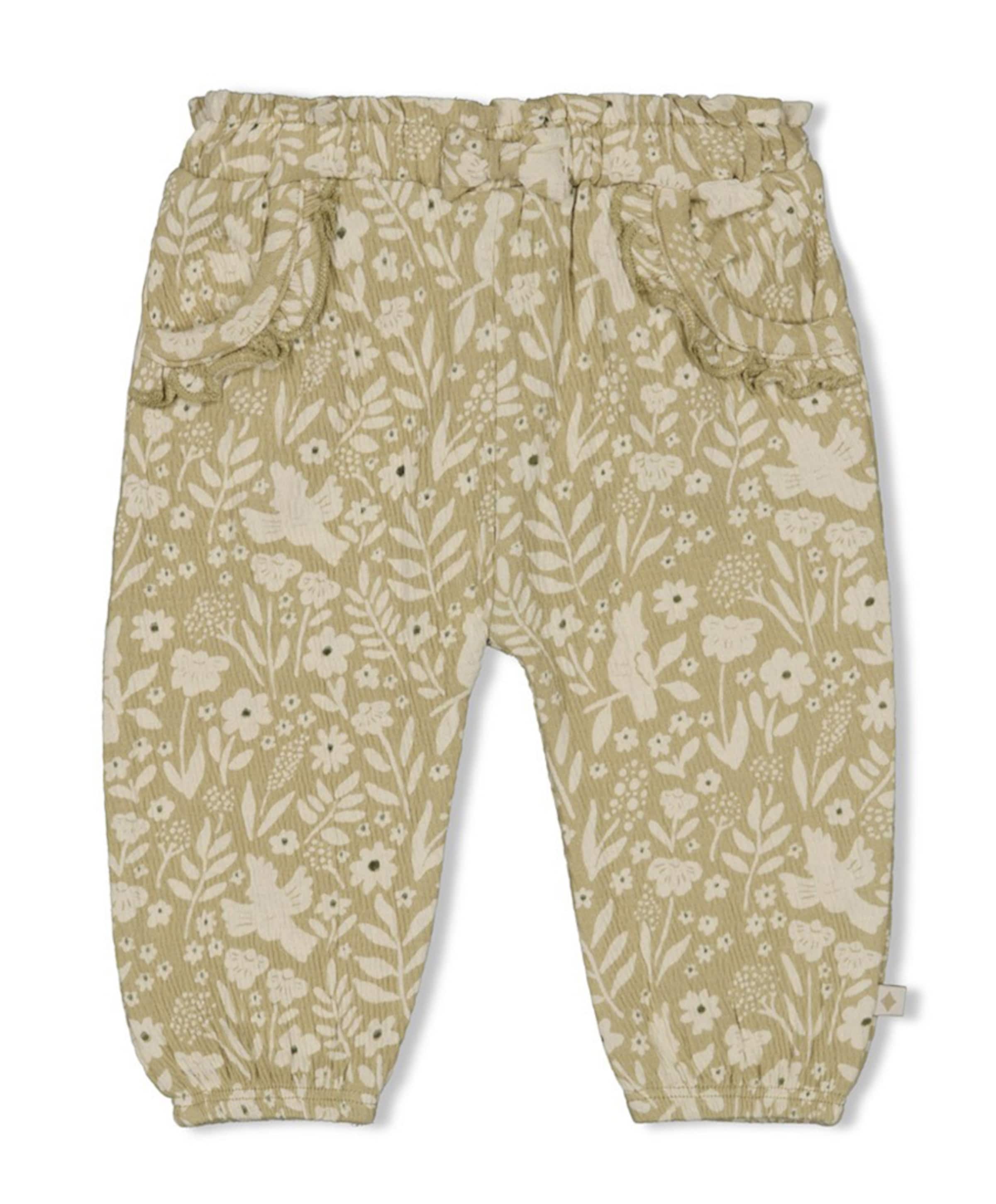 crinkle AOP meisjes broek groen