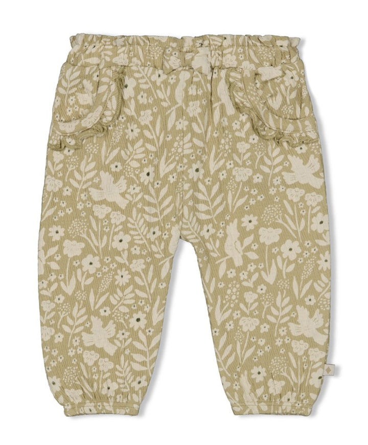 crinkle AOP meisjes broek groen