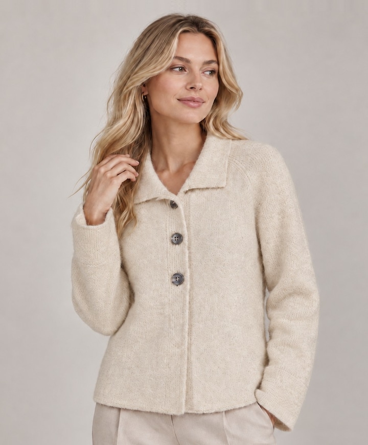 Dames vest beige