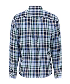 Heren overhemd lange mouw groen