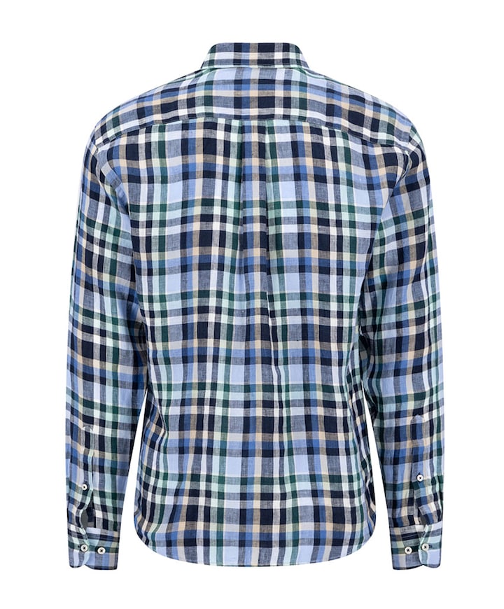 Heren overhemd lange mouw groen