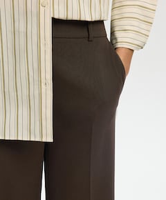 SLFRITA MW WIDE PANT MEL NOOS dames broek bruin