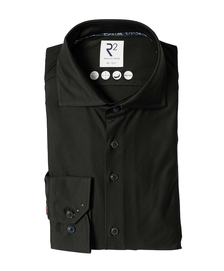 Overhemd lange mouw groen