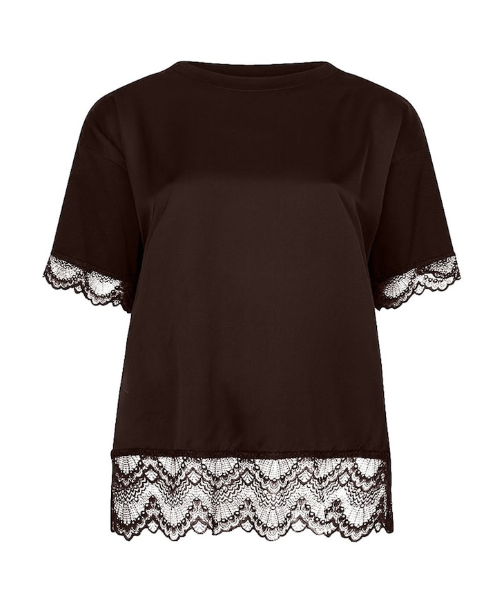 Dames T-shirt bruin