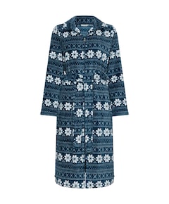 Dames ochtendjas blauw
