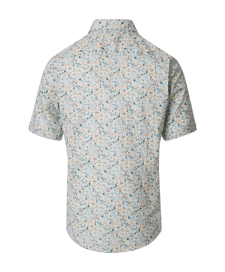 Heren overhemd korte mouw multicolor