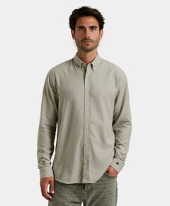 Heren overhemd lange mouw groen