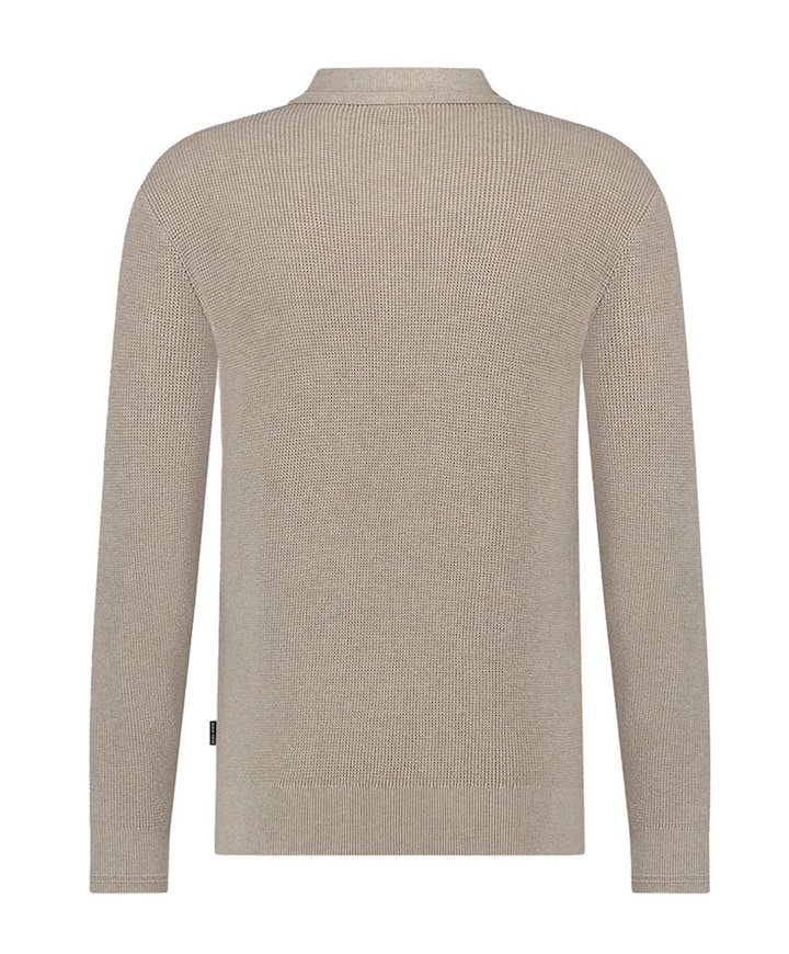 Heren polo beige