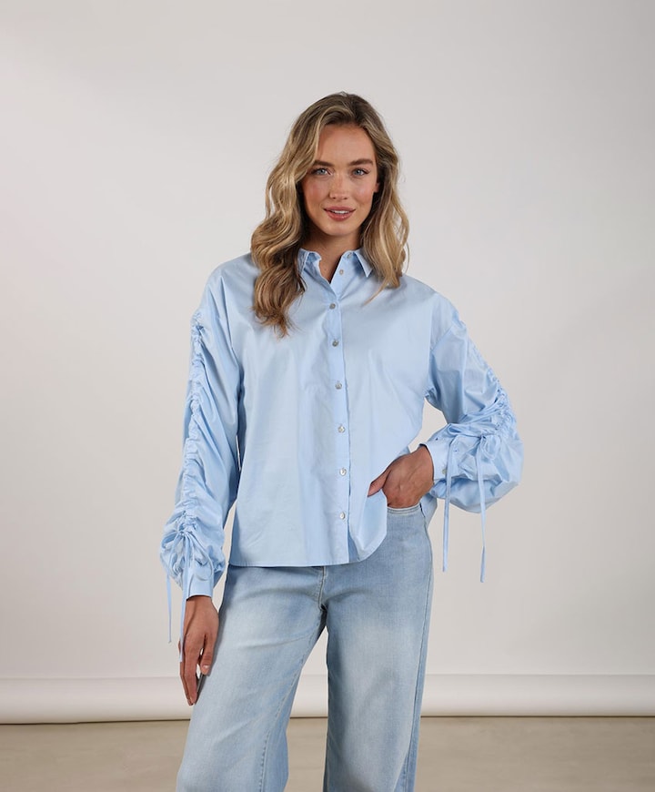 Dames blouse blauw