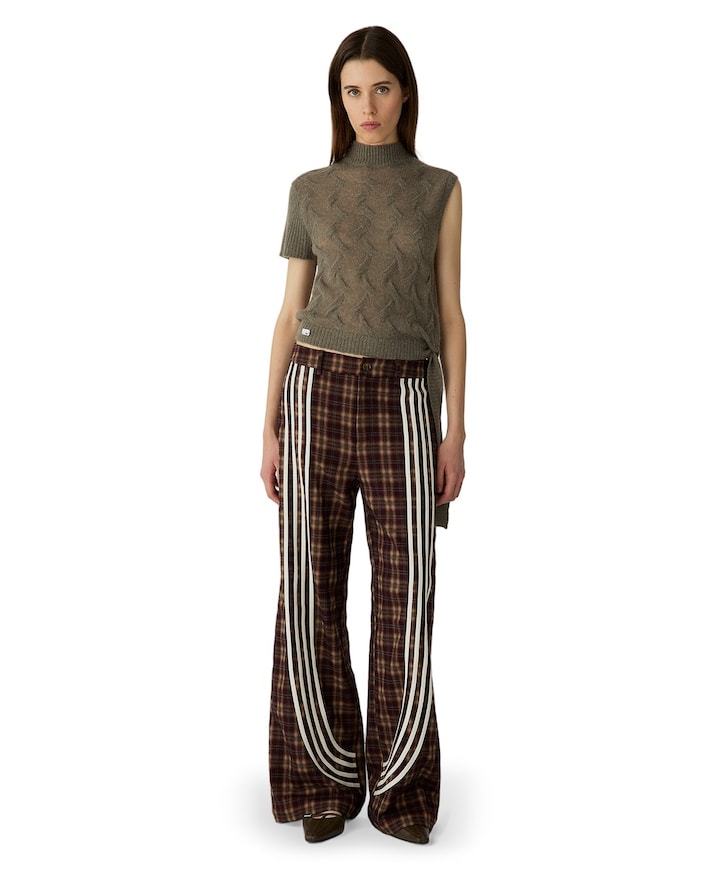 ZION BROWN SQUARED dames broek bruin