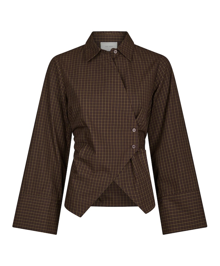 Dames blouse bruin