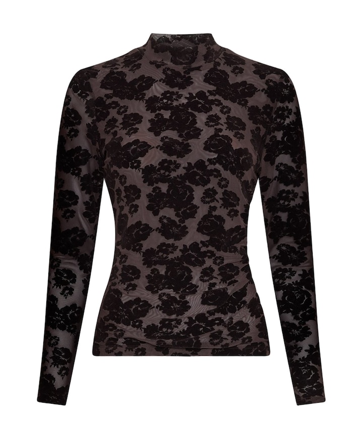 Dames longsleeve bruin