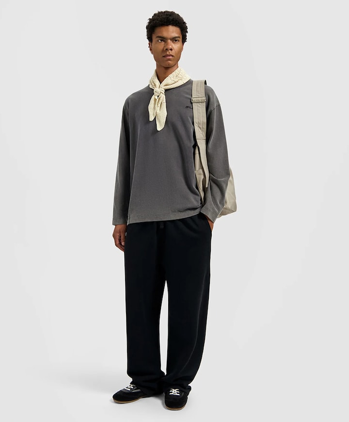 Heren longsleeve grijs