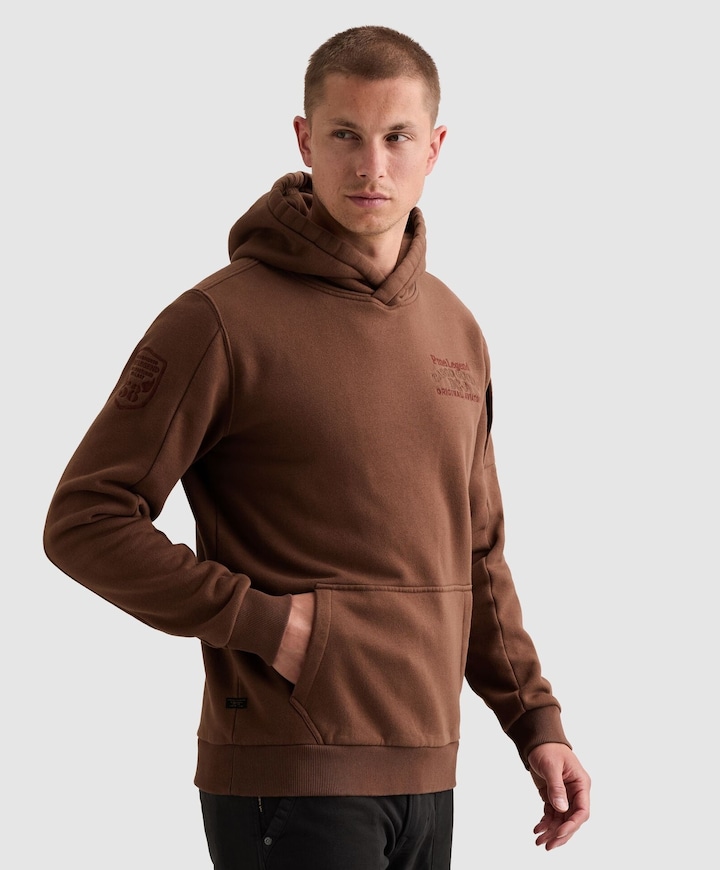 Heren hoodie bruin