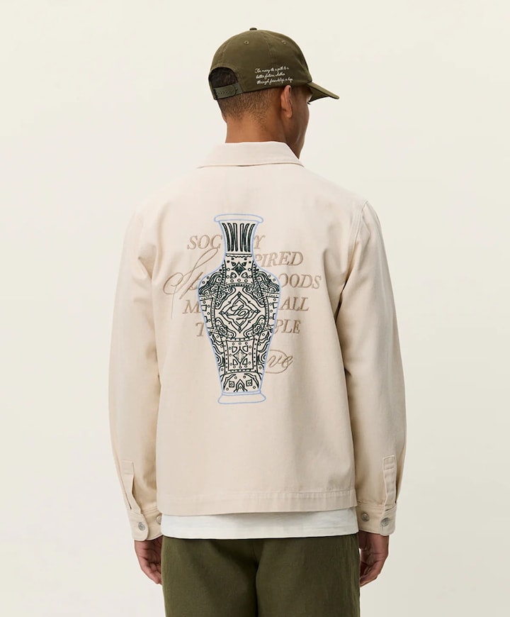 Heren overshirt ecru