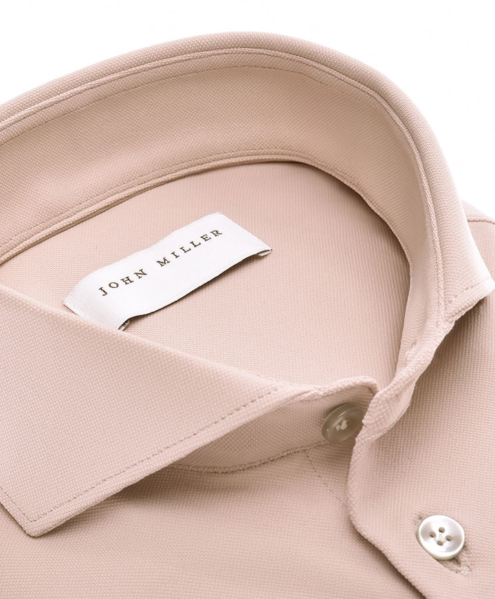 Heren overhemd lange mouw roze