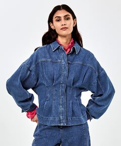 Dames blouse blauw